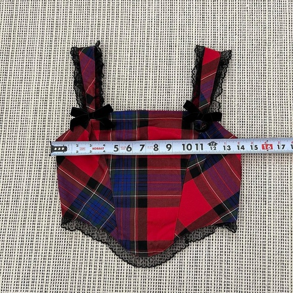 Urban Outfitters Kimchi Blue Perfectly Precious Plaid Bustier Top - Picture 8 of 9